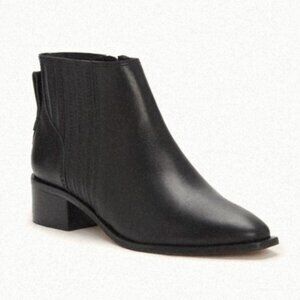 Vince Camuto Leminda Flat Bootie Black Leather Size 9